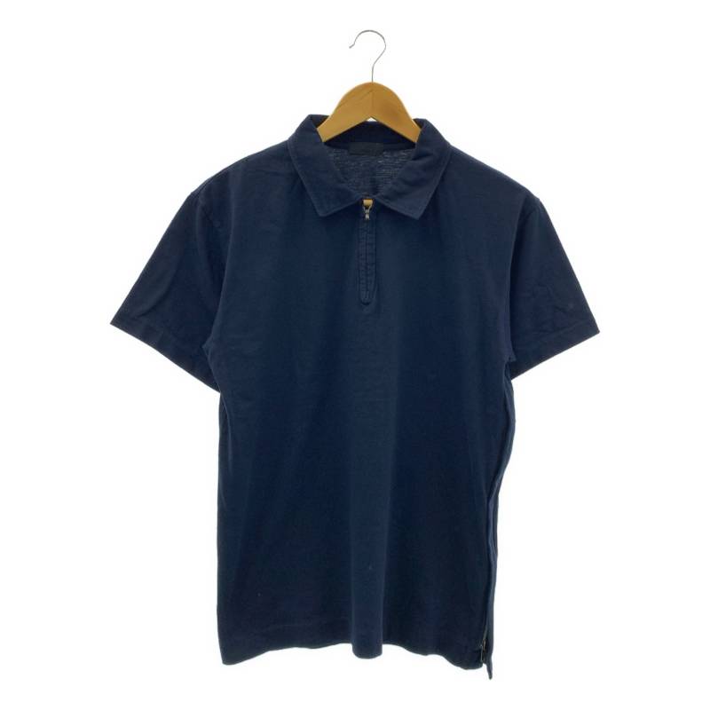COMME des GARCONS HOMME PLUS / コムデギャルソンオムプリュス | AD1998 | コットン ハーフジップ ポロシャツ | ネイビー | メンズ
