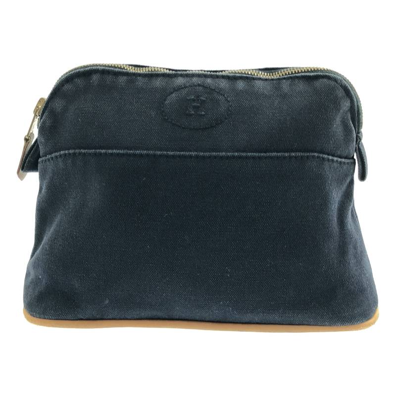 HERMES / エルメス | ボリード キャンバス ポーチ | ネイビー | レディース