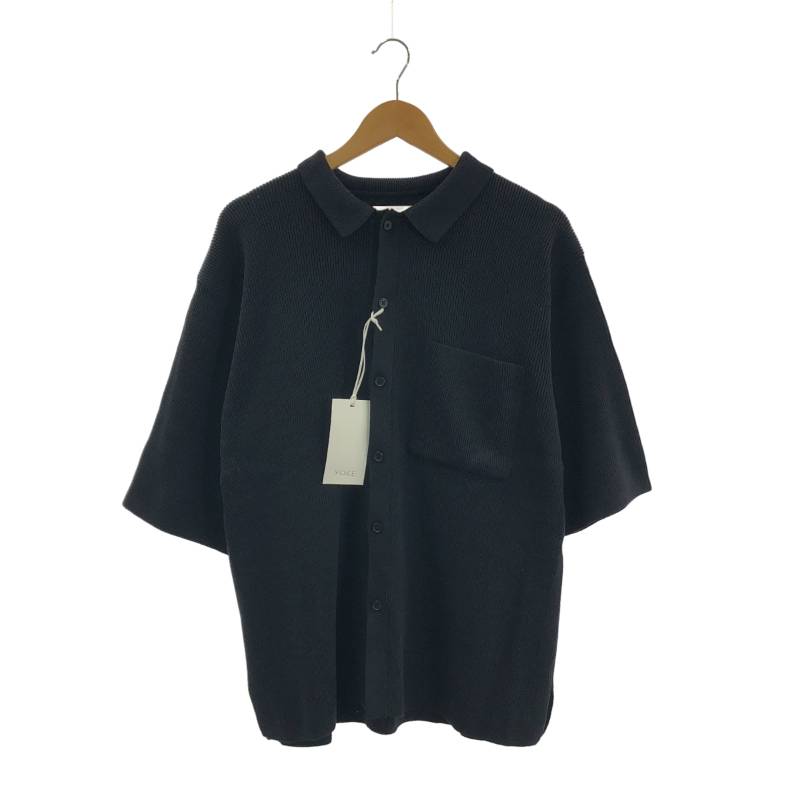 【美品】 YOKE / ヨーク | 2024SS | RIB KNITTED SHIRT / コットン ニット シャツ / ユニセックス | 3 | black | メンズ