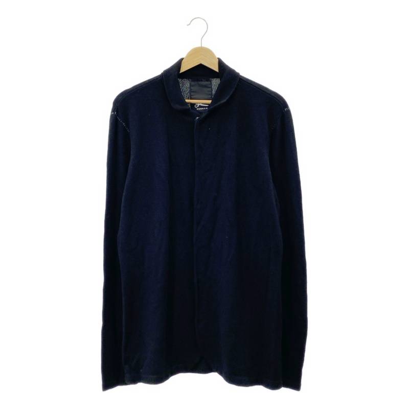 【美品】 DENHAM / デンハム | メリノウール ニット カーディガン | M | ブラック | メンズ