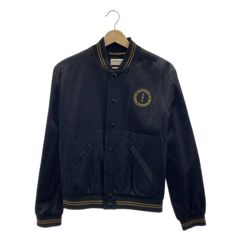 楽天KLD 楽天市場店【美品】 SAINT LAURENT PARIS / サンローランパリ | エディ・スリマン期 PALLADIUM パラディウム 刺しゅう スパンコール装飾 テディジャケット | 38 | ブラック | レディース
