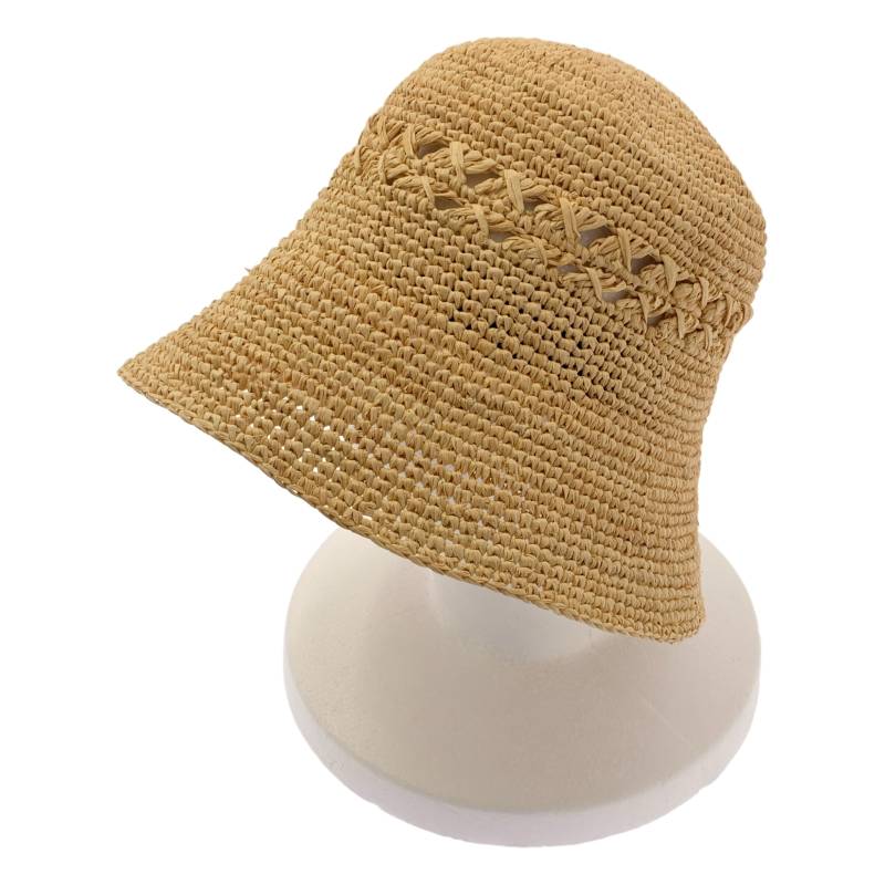【美品】 MAISON N.H PARIS / メゾンエヌアッシュパリ | ラフィア バケットハット | ナチュラル | レディース