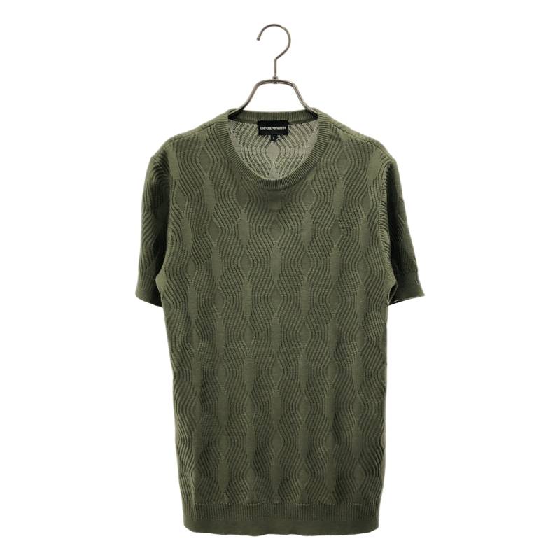  EMPORIO ARMANI / エンポリオアルマーニ | クルーネック サマー ニット カットソー | S | グリーン系 | メンズ