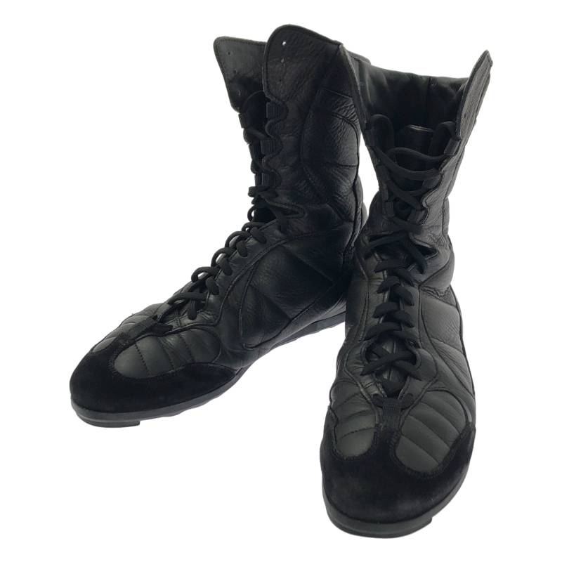 miumiu メンズロングブーツ　size9 (27センチ) ミュウミュウMIUMIU ブラウン スエード ロングブーツ 中ヒール