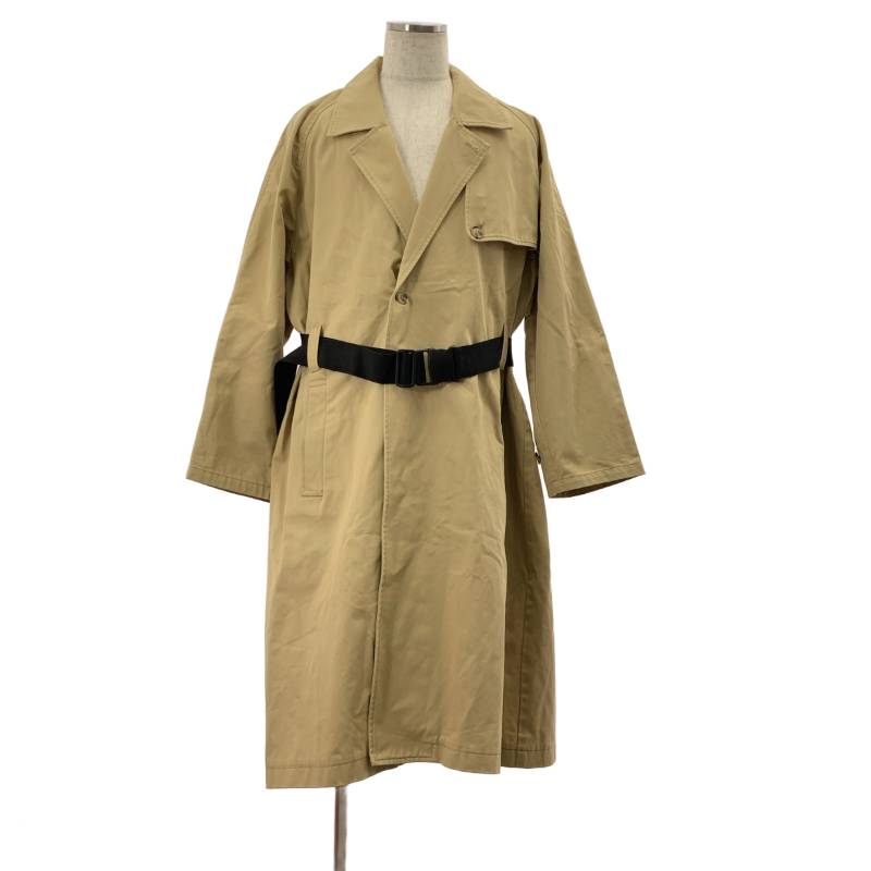 Rakuten - CLAMP / クランプ | COAT-18 コットン ベルテッド オーバーサイズ トレンチコート | F | ベージュ | メンズ