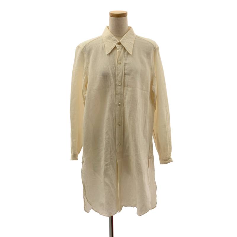 Maison Margiela / メゾンマルジェラ | 2021SS | コットン サイド スリット シャツ ワンピース | 40 | アイボリー | レディース