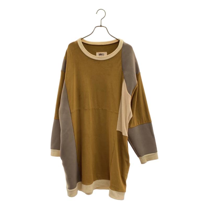 MM6 Maison Margiela / エムエムシックスメゾンマルジェラ | 2016AW | 異素材切替 フェイクスエード ワンピース | L | ブラウン | レディース