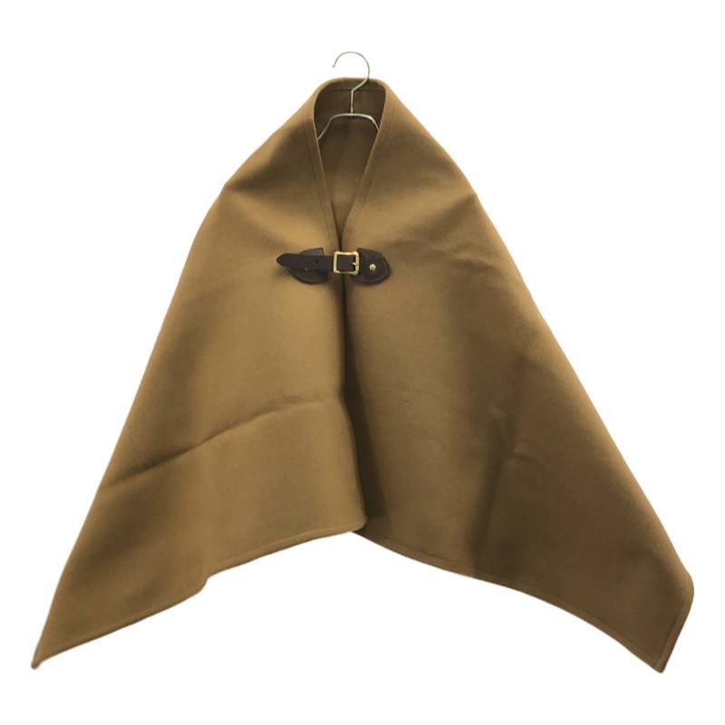 【美品】 PEDDLER & Co. / ペドラー メルトン | レザーアジャスター ストール ポンチョ / ユニセックス | ブラウン | メンズ