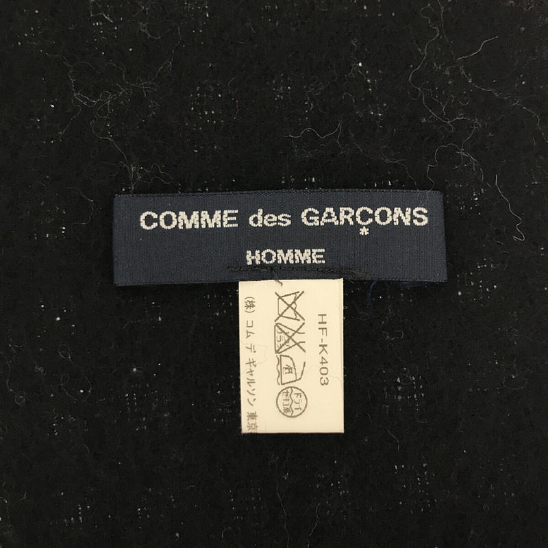 COMME des GARCONS HOMME / コムデギャルソンオム | 2010AW | 千鳥格子 ツイル ダブルフェイスマフラー | ブラック | メンズ