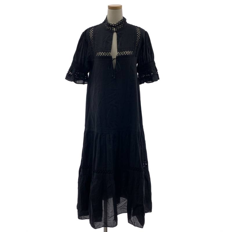 Rakuten - 【美品】 APIECE APART / アーピースアパート | ギャザー ロング ワンピース | 4 | ブラック | レディース