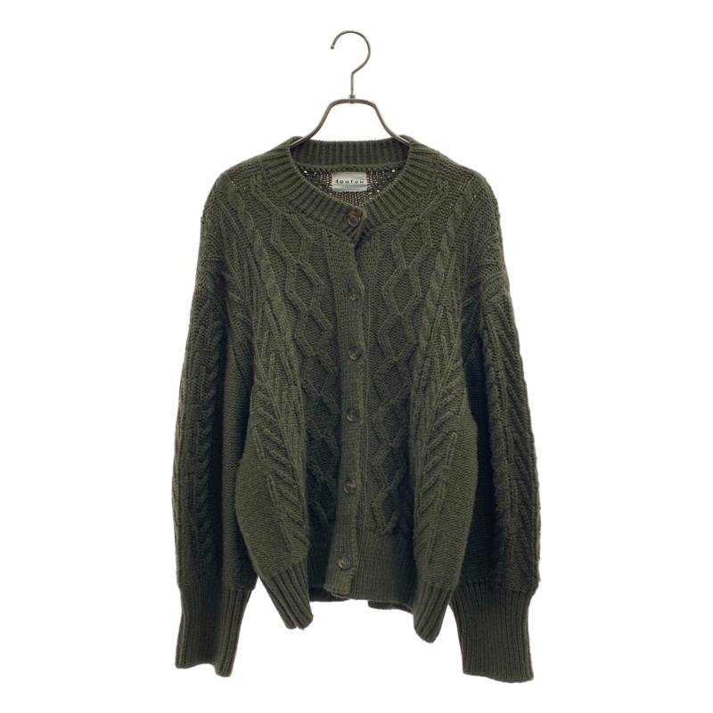 foufou / フーフー | fisherman knit cardigan フィッシャーマン ニットカーディガン | F | オリーブ | レディース