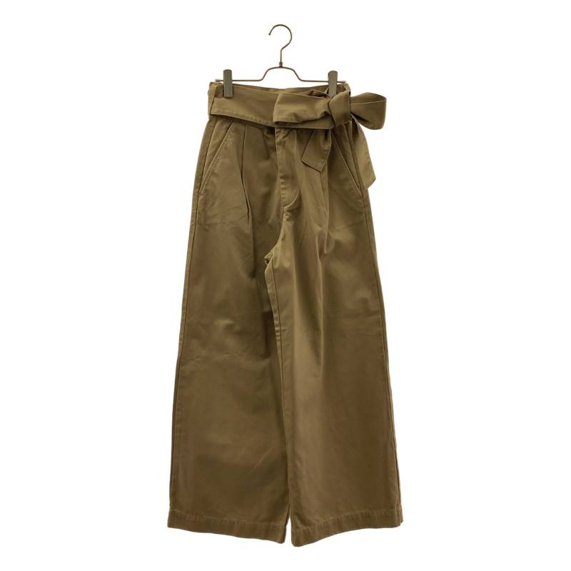 Rakuten - NOWOS / ノーウォス | high waist ribbon chino pants ハイウエスト リボン チノパンツ | M | ベージュ | レディース
