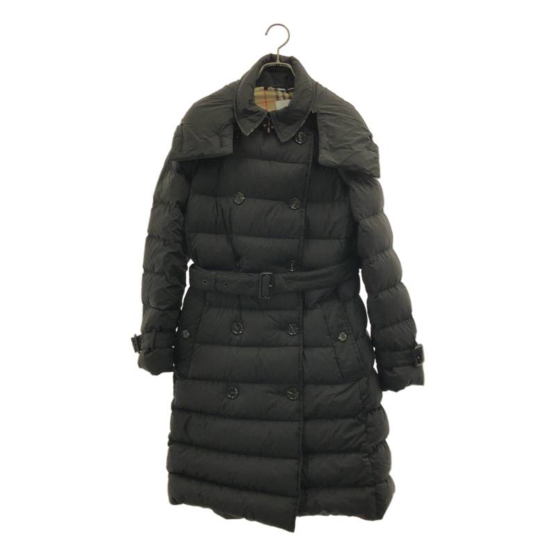 Rakuten - BURBERRY LONDON ENGLAND / バーバリーロンドンイングランド | ナイロン ダブル フーデッド ダウンコート | M | ブラック | レディース