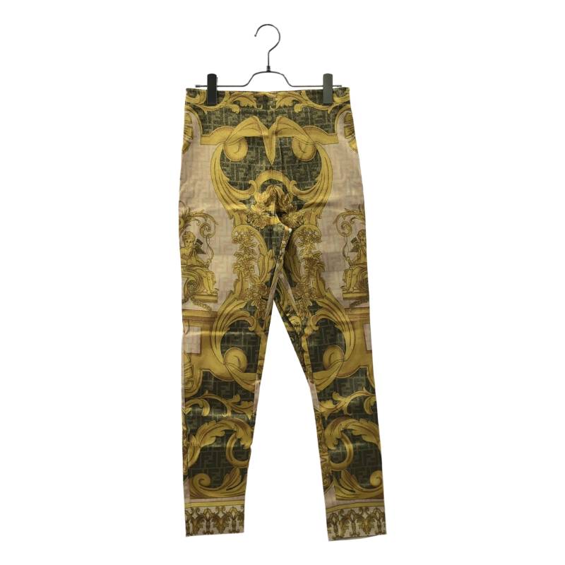  FENDI / フェンディ | × Versace / ヴェルサーチェ Fendace Multicolor Jersey Pants / 総柄 ズッカ ロゴ ジャガード パンツ | 42 | マルチカラー | レディース