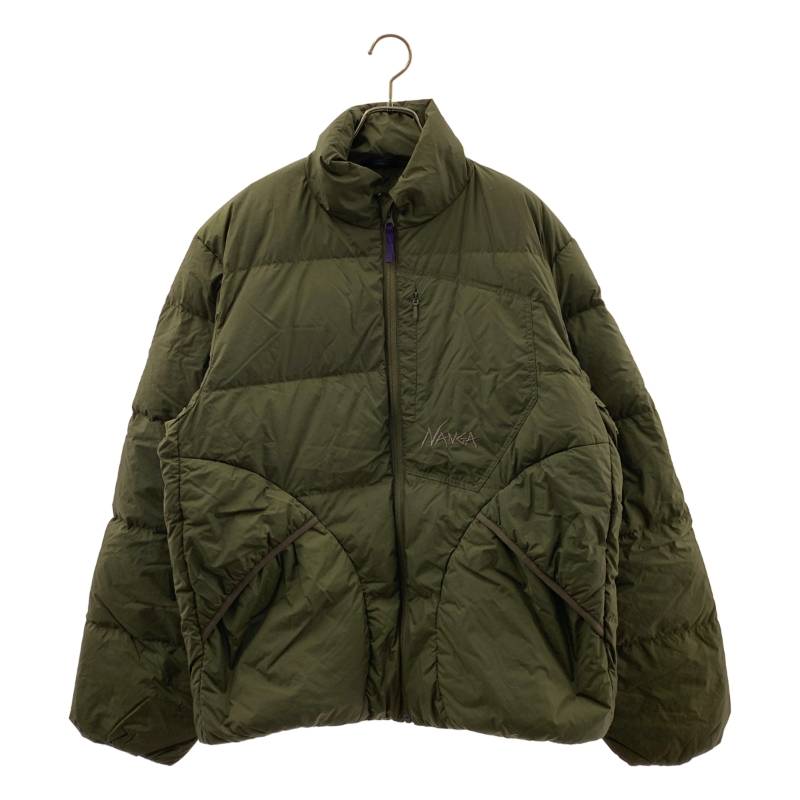 古着 NANGA ナンガ 日本製 ダウンジャケット M カーキ メンズ 【中古 