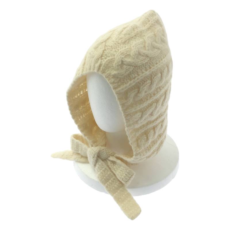 Cap - Rosy Monster / ロージーモンスター | Hand-knit Cable Knit / ハンドニットケーブルズキン 帽子 | F | アイボリー | レディース