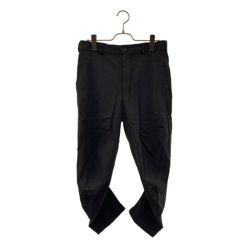 Capri Pants - COMME des GARCONS COMME des GARCONS / コムコム | 2013SS | ウール ストライプ 変形 パンツ | XS | ブラック | レディース