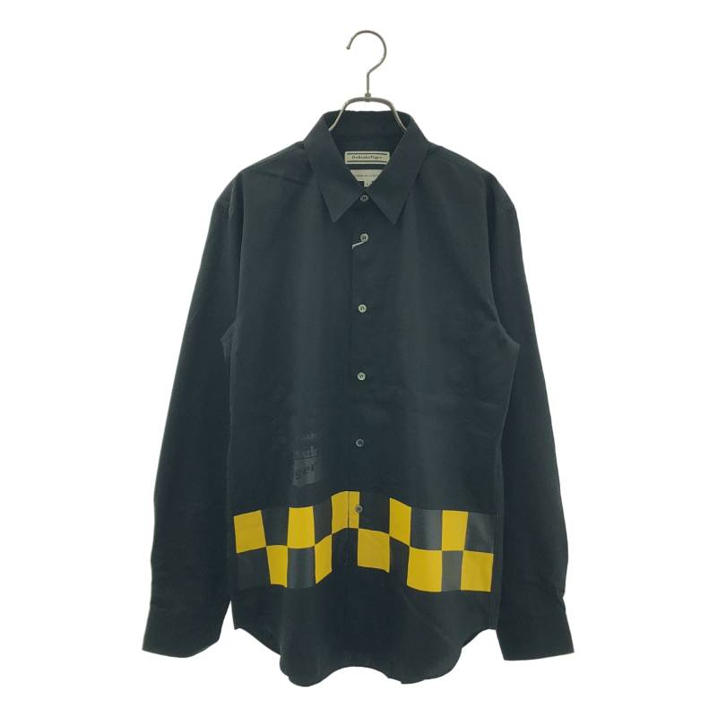【美品】 COMME des GARCONS / コムデギャルソン | 2025AW | ×Onitsuka Tiger / Bias Shirt チェッカーフラッグ シャツ | L | ブラック/イエロー | メンズ