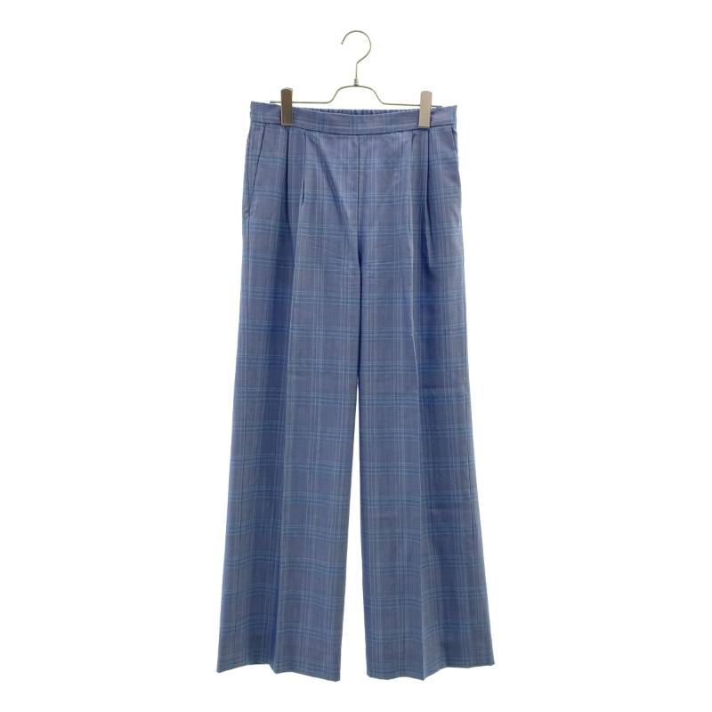 Rakuten - 【美品】 SUNSPEL / サンスペル | サマーウール チェック ワイドスラックス | 2 | ブルー | レディース