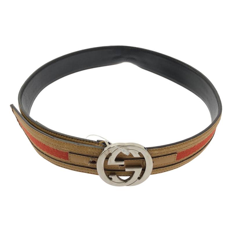 Rakuten - GUCCI / グッチ | インターロッキング Gロゴ レザー切替 ベルト | ブラウン/オレンジ | レディース
