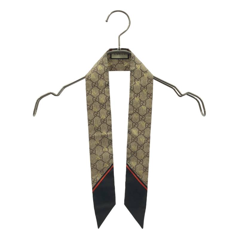 GUCCI シルクネックボウ　MAGLIAMARINA 未使用品　ベージュ org.jpg