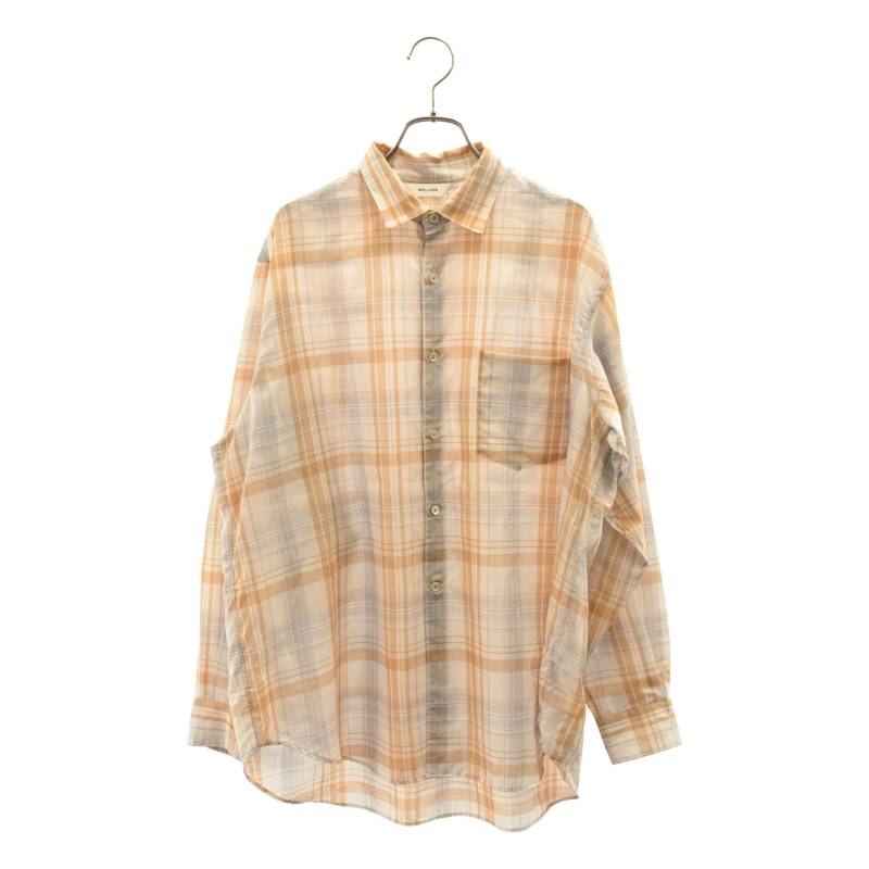 WELLDER / ウェルダー | Standard Shirt チェック リラックスフィット スタンダードシャツ | 3 | ベージュ | メンズ