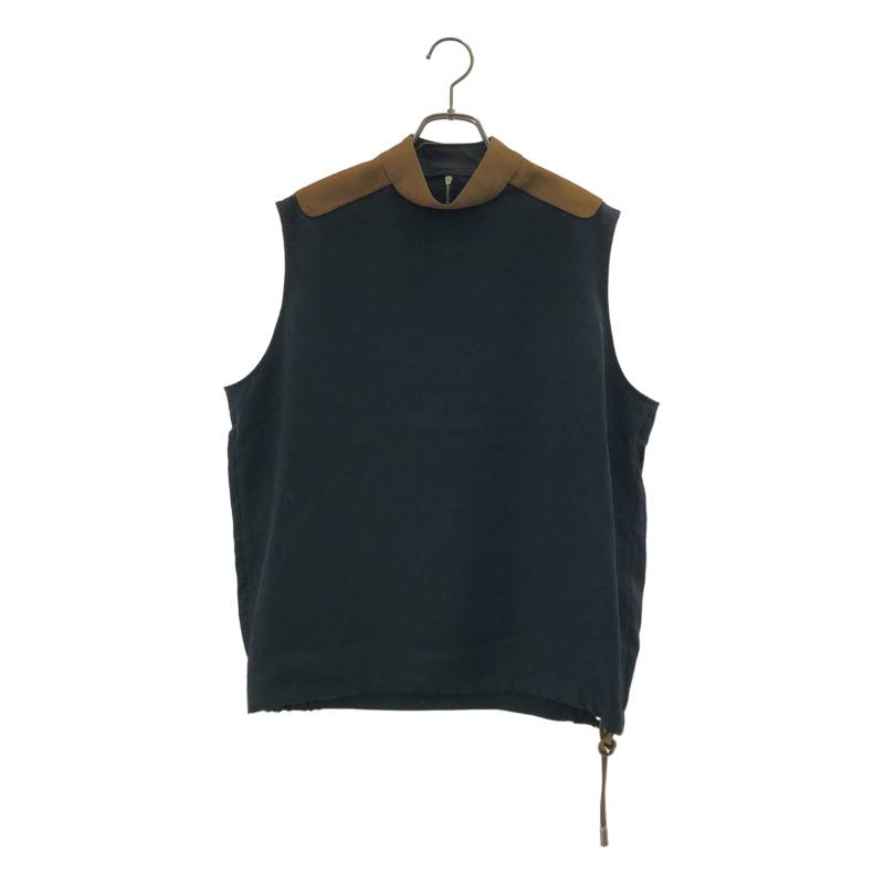  THE RERACS / ザリラクス | 2024SS | BACK-ZIP SLEEVELESS COMMAND PULLOVER / バックジップ ノースリーブ プルオーバー ベスト | 36 | ブラウン / ネイビー | レディース