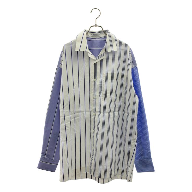Rakuten - 【美品】 JW Anderson / ジェイダブルアンダーソン | マルチストライプ オーバーサイズシャツ | 34 | ホワイト/ブルー | レディース