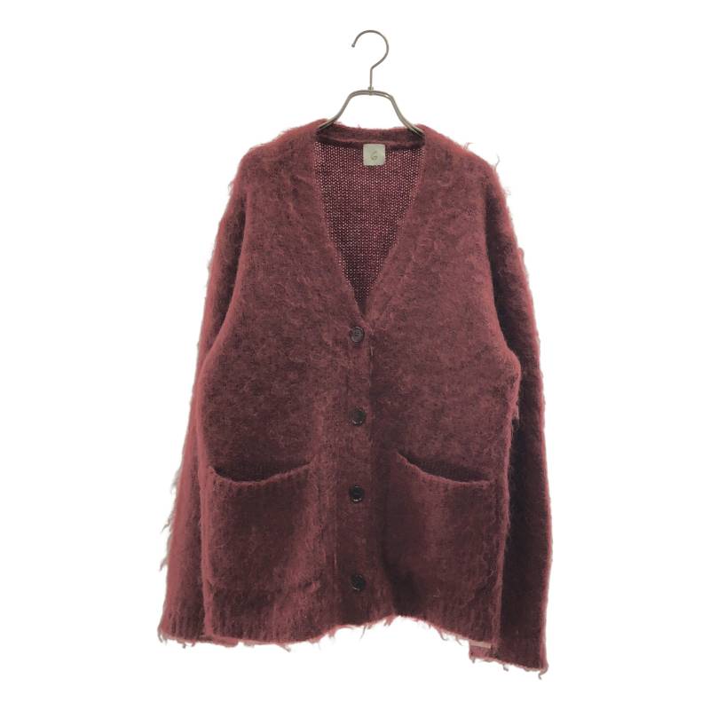 Rakuten - 6(ROKU) / ロク | MOHAIR SHAGGY V NECK CARDIGAN モヘヤシャギーVネックカーディガン | F | ボルドー | レディース