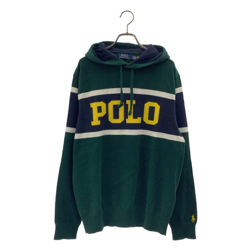 Rakuten - POLO RALPH LAUREN / ポロラルフローレン | コットン ワンポイントポニー ロゴ ニット フーディ | M | グリーン | レディース