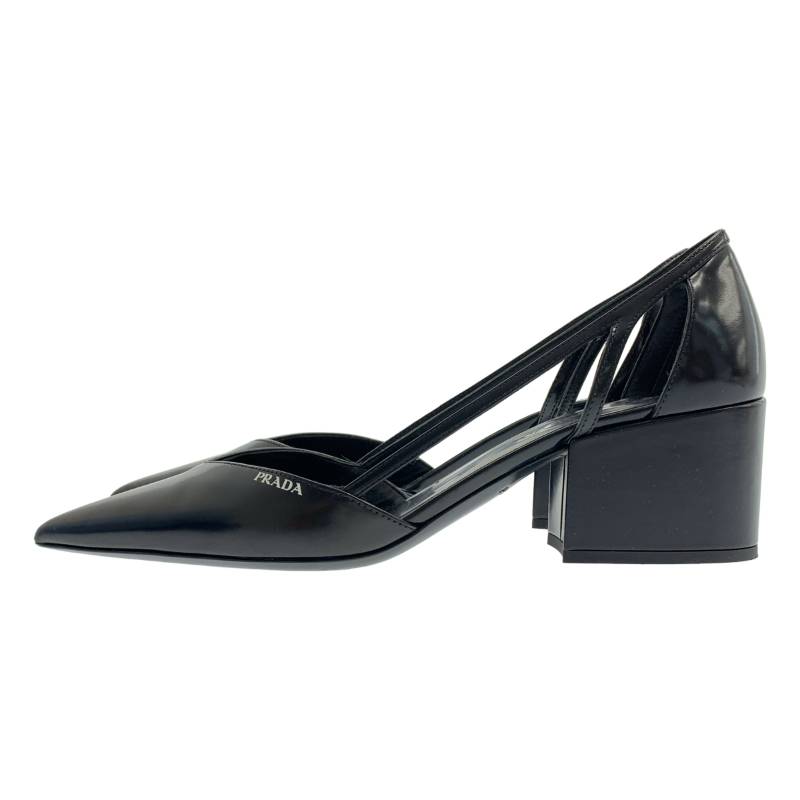 【美品】 PRADA / プラダ | leather cut-out ballerinas / レザー カットアウト ポ...