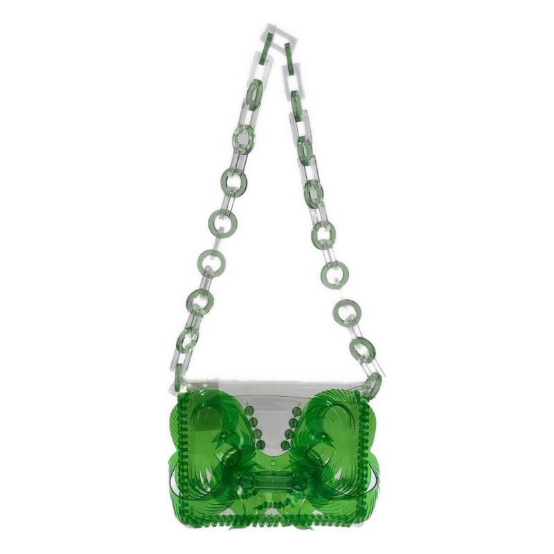 Mame Kurogouchi / マメクロゴウチ | Transparent Sculptural Mini Chain Bag PVC ショルダーバッグ | グリーン | レディース