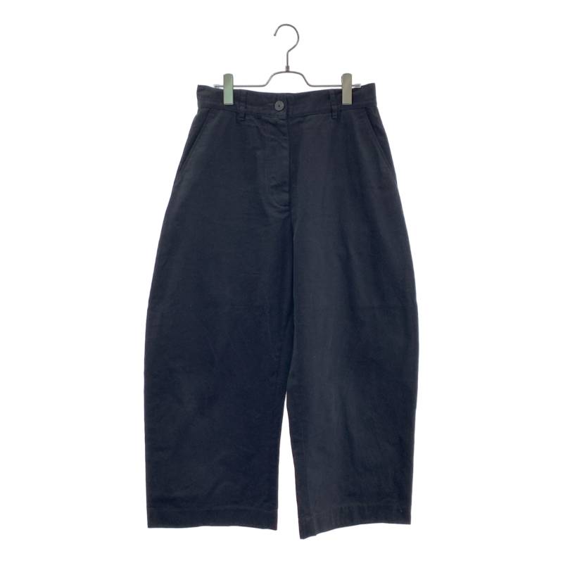 Studio Nicholson / スタジオニコルソン | CHALCO LIGHT COTTON TWILL ワイドパンツ | UK8 | ブラック | レディース