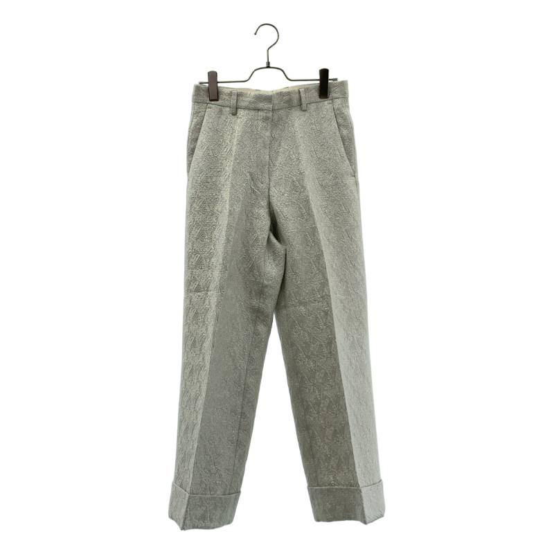 Rakuten - DRIES VAN NOTEN / ドリスヴァンノッテン | コットン ジャガード ロールアップ パンツ | 34 | シルバー | レディース