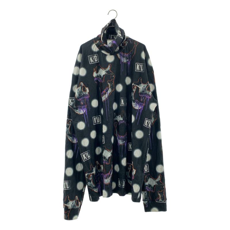 Rakuten - KIDILL / キディル | HIGH NECK CRINKLE JERSEY PULLOVER ロング カットソー | XXL2 | ブラック/パープル/ホワイト | メンズ
