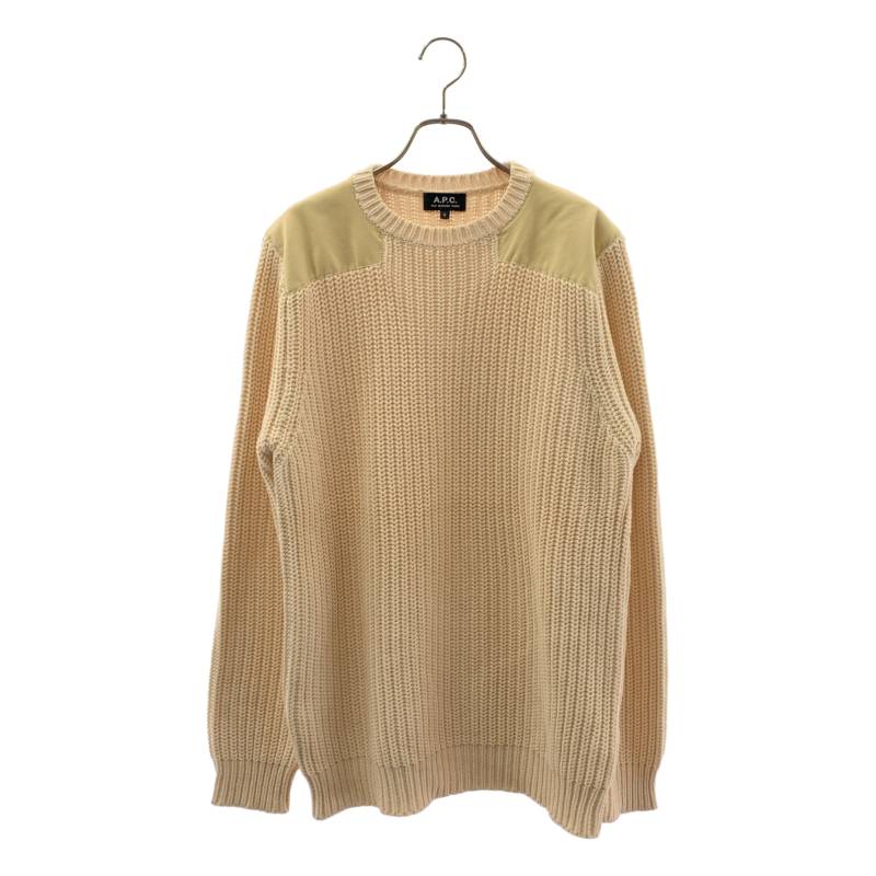 Rakuten - 【美品】 A.P.C. / アーペーセー | コットン ミリタリー リブニット | M | アイボリー | メンズ