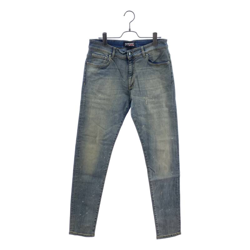  REPRESENT / リプレゼント | ESSENTIAL DENIM / ヴィンテージ加工 エッセンシャル デニムパンツ | 32 | インディゴ | メンズ