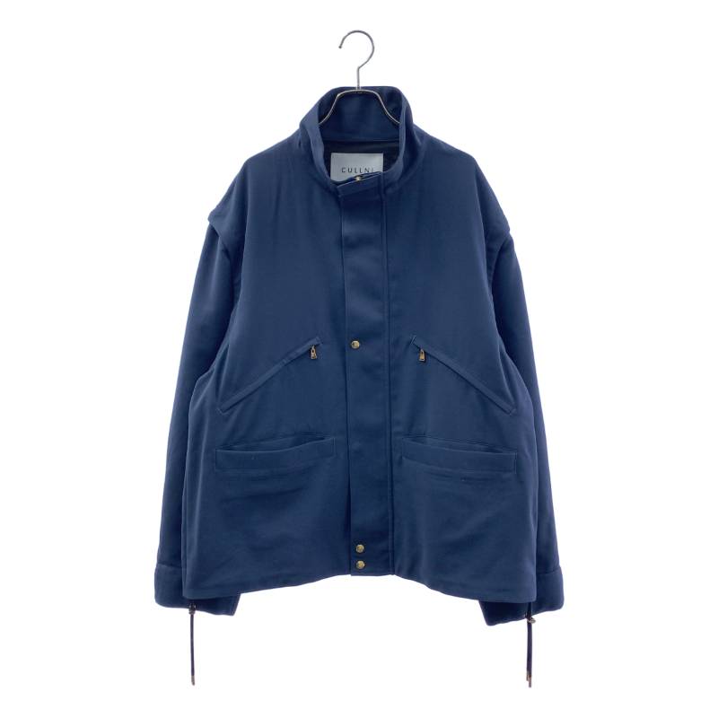 CULLNI / クルニ | Dry Karsey Removable Sleeves Drawstring Short Coat ジャケット | 2 | DARK GREY | メンズ
