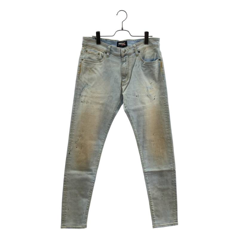 REPRESENT / リプレゼント | DISTRESSED DENIM / ダメージ加工 デニムパンツ | 32 | ペールブルー | メンズ