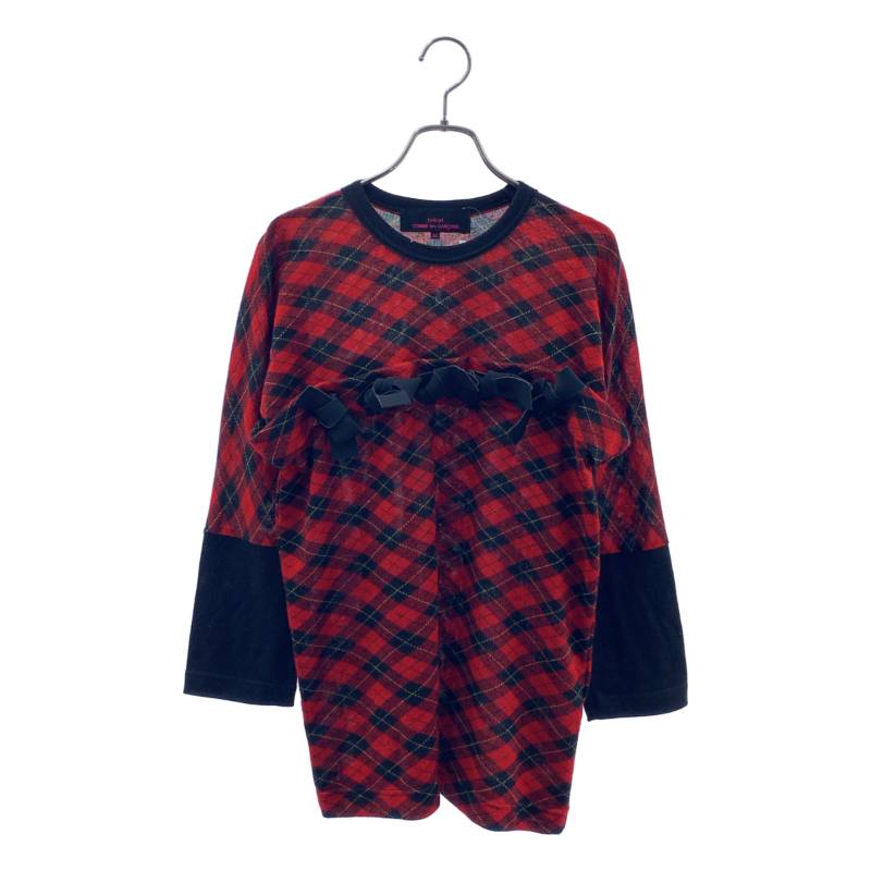 Rakuten - tricot COMME des GARCONS / トリココムデギャルソン | 2015AW | ウール 総柄 リボン装飾 ニット トップス | M | レッド | レディース