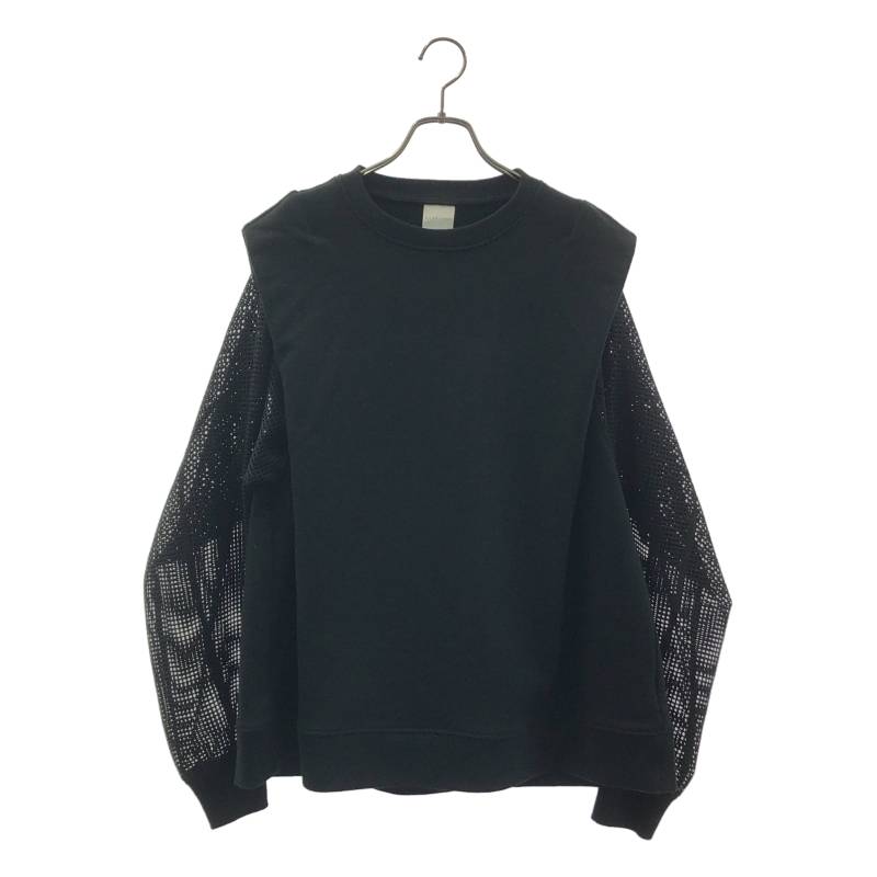  CITYSHOP / シティショップ | 2024SS | MESH DOCKING スウェット | ブラック | レディース