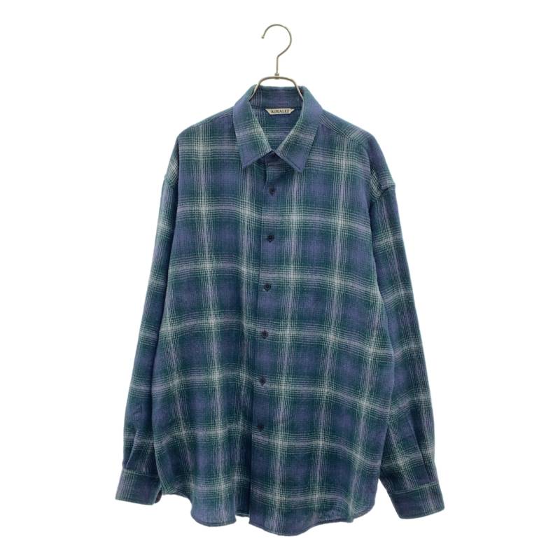 楽天市場】auralee シャツ ネイビーの通販