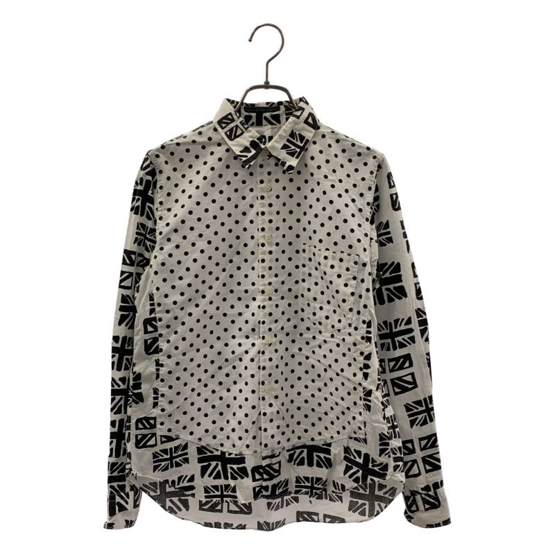 Rakuten - BLACK COMME des GARCONS / ブラックコムデギャルソン | 2013SS | コットン 総柄 アシンメトリー ユニオンジャック シャツ | XS | ホワイト | メンズ
