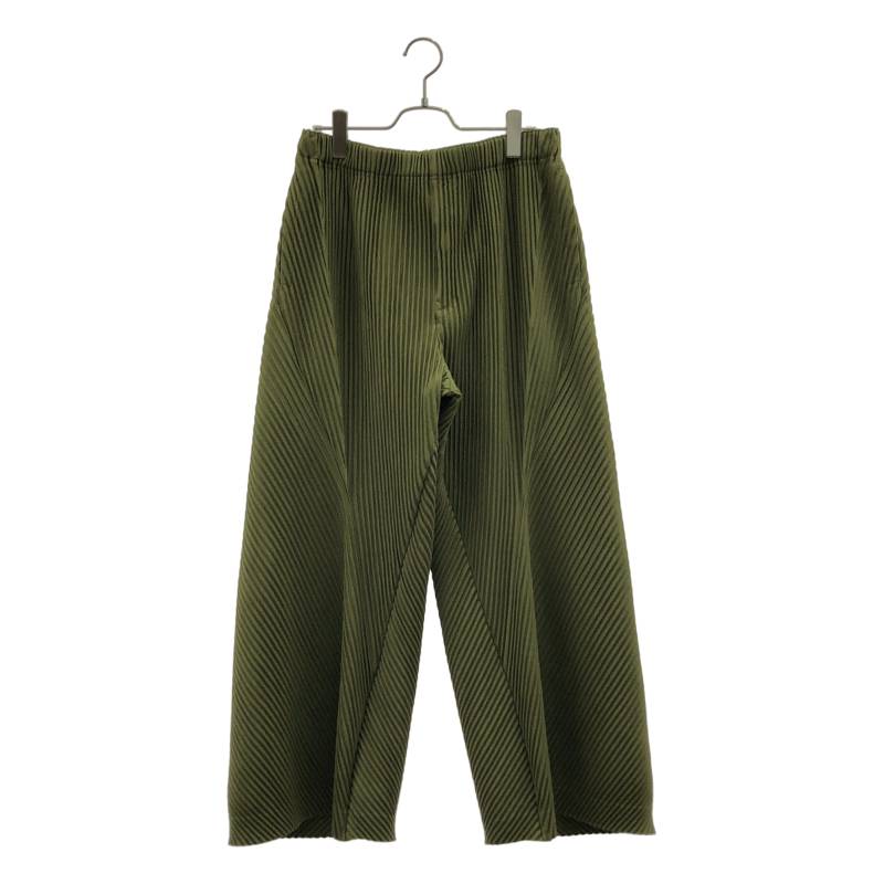 Rakuten - HOMME PLISSE ISSEY MIYAKE / オムプリッセイッセイミヤケ | 2023AW | プリーツ 切替 ワイド フレア イージーパンツ | 3 | カーキ | メンズ