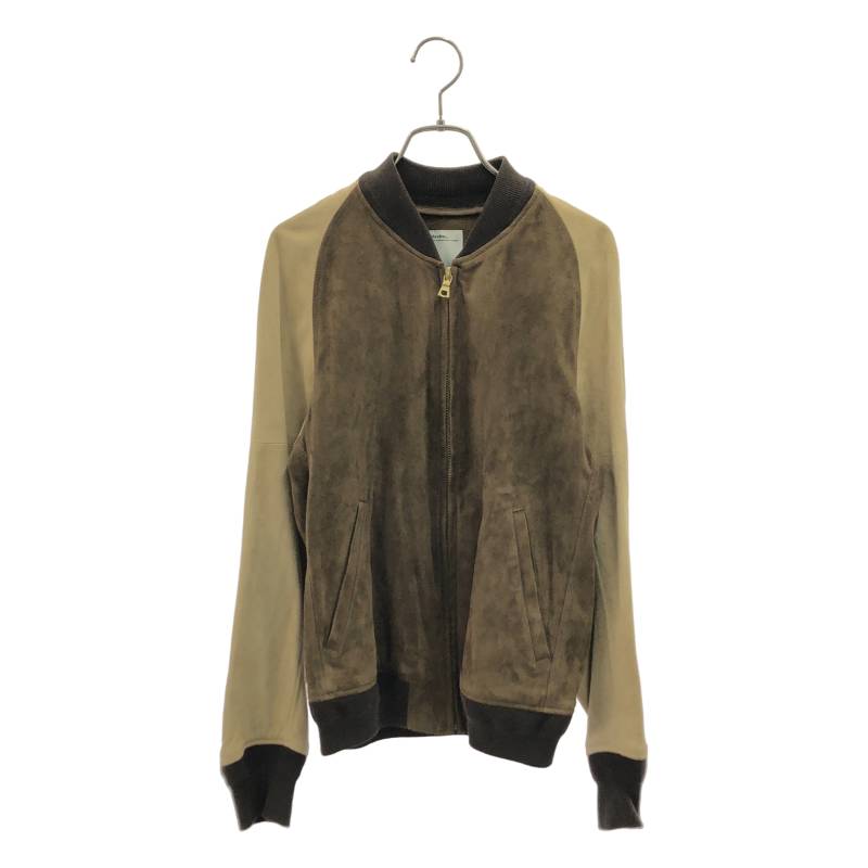  visvim / ビズビム | VARSITY JKT SUEDE / 山羊革 ゴートレザー スエード ブルゾン ジャケット | 1 | ブラウン | メンズ