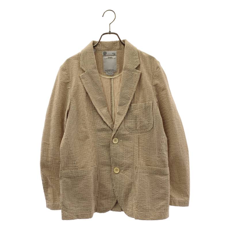 visvim / ビズビム | ストライプ シングル テーラードジャケット | 2 | ブラウン系 | メンズ