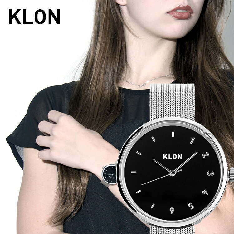 腕時計 モノトーン ビジネス ステンレス ベルト シンプル ペア腕時計 お揃い ペア カップル 記念日 プレゼント 大人 母の日 ギフトメンズ レディース オールジェンダー ジェンダーレス ブランド KLON CONNECTION ELFIN FIRST -SILVER MESH- 38mm