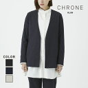 WPbg fB[X I[o[TCY rbOVGbg S M L mg[ J̓ ZbgAbv R[g AE^[ Jbv Nl CHRONE borderless no-collar jacket -female-