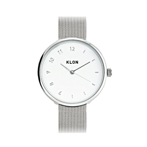 【ポイント10倍】 KLON CONNECTION ELFIN LATTER -SILVER MESH- 38mm , クローン レディース メンズ 腕時計 シルバー シンプル モノトーン モノクロ 誕生日 腕時計 お揃い 祝い ギフト プレゼント 父の日