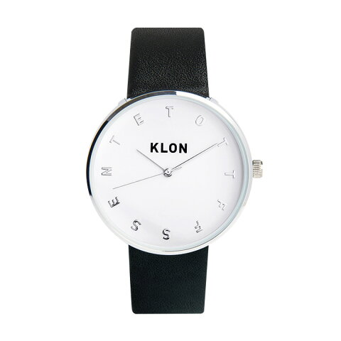 【ポイント10倍】 KLON ALPHABET TIME BLACK Ver.SILVER 40mm , クローン レディース メンズ 腕時計 黒 シンプル モノトーン モノクロ 誕生日 腕時計 お揃い 祝い ギフト プレゼント 父の日